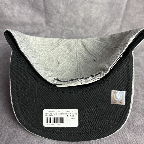Portland Trail Blazers Mitchell And Ness Hat 7‎ 1/4 Grey Dynasty NBA NEW - Picture 4 of 7